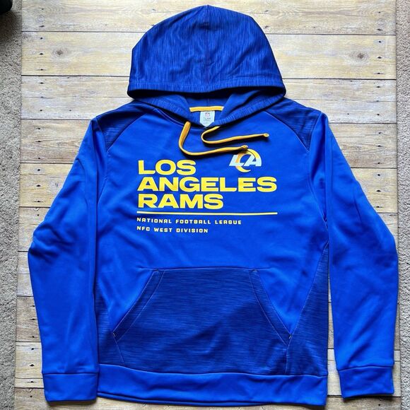 NFL Los Angeles Rams Size Large Mens Hoodie Blue and  Yellow NWOT - Picture 1 of 12